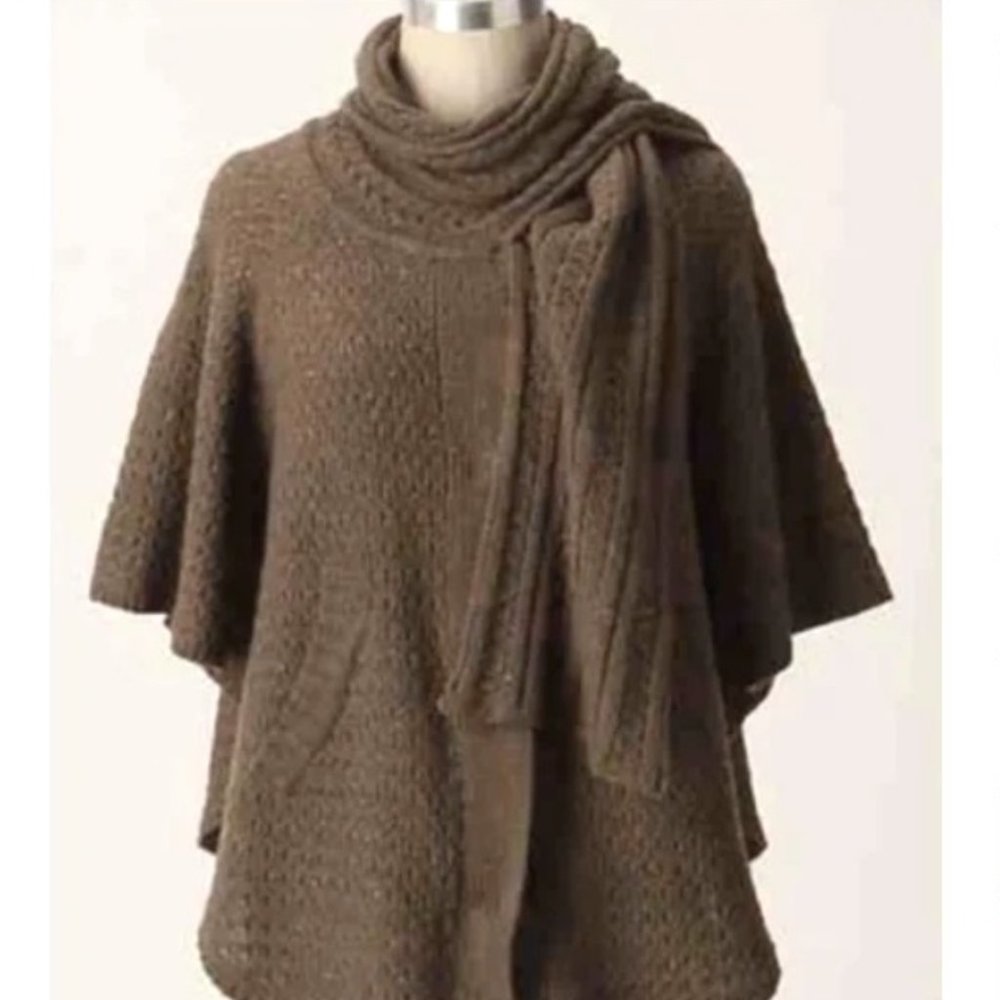 Anthropologie Sparrow Olive "Necktie" Cardigan
